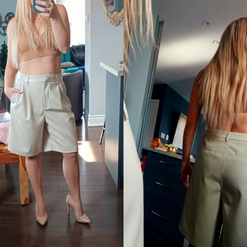 NWT faux leather shorts - Picture 4 of 5